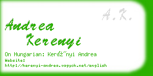 andrea kerenyi business card